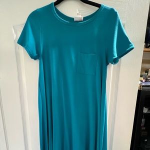 LulaRoe Solid teal dress